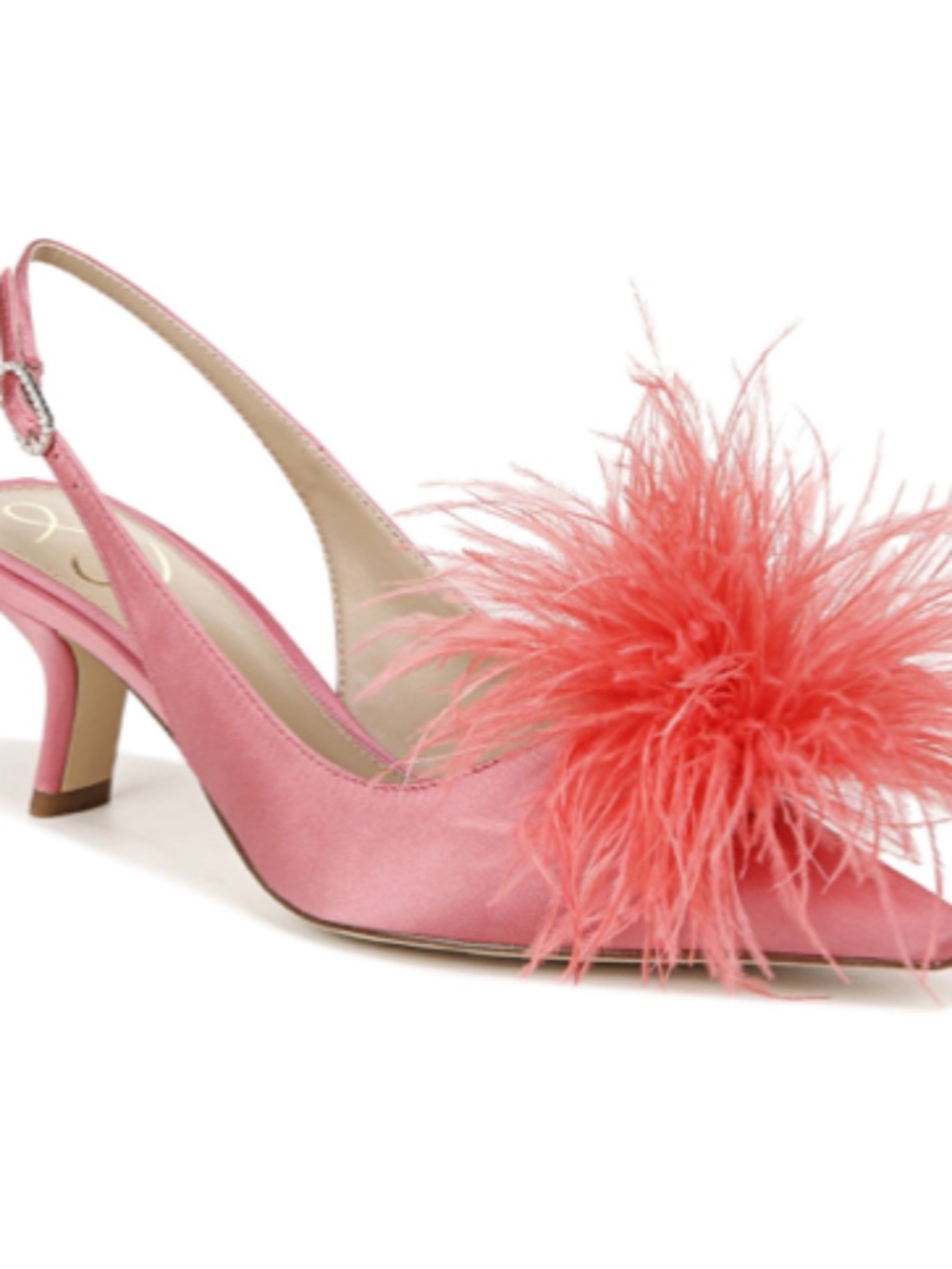Sam Edelman Bianka Pink Rose Quartz Feather Slingback Pumps 9